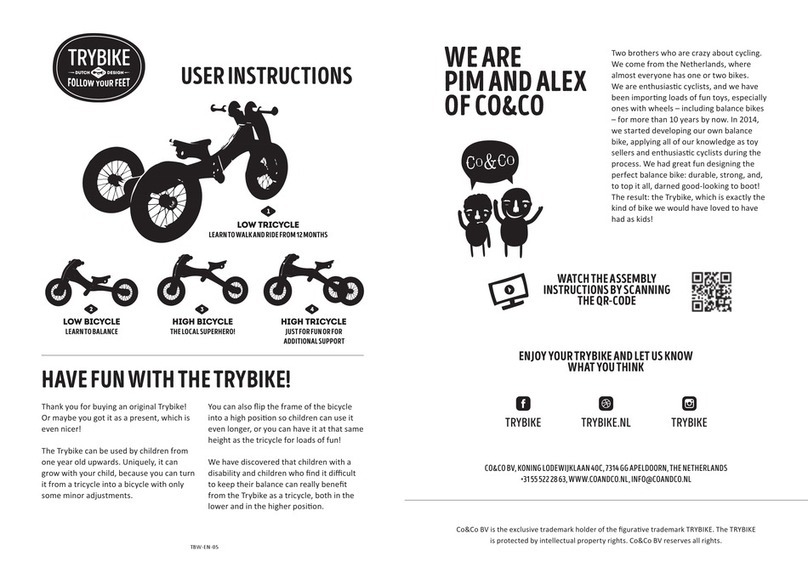 TRYBIKE High Bicycle User instructions