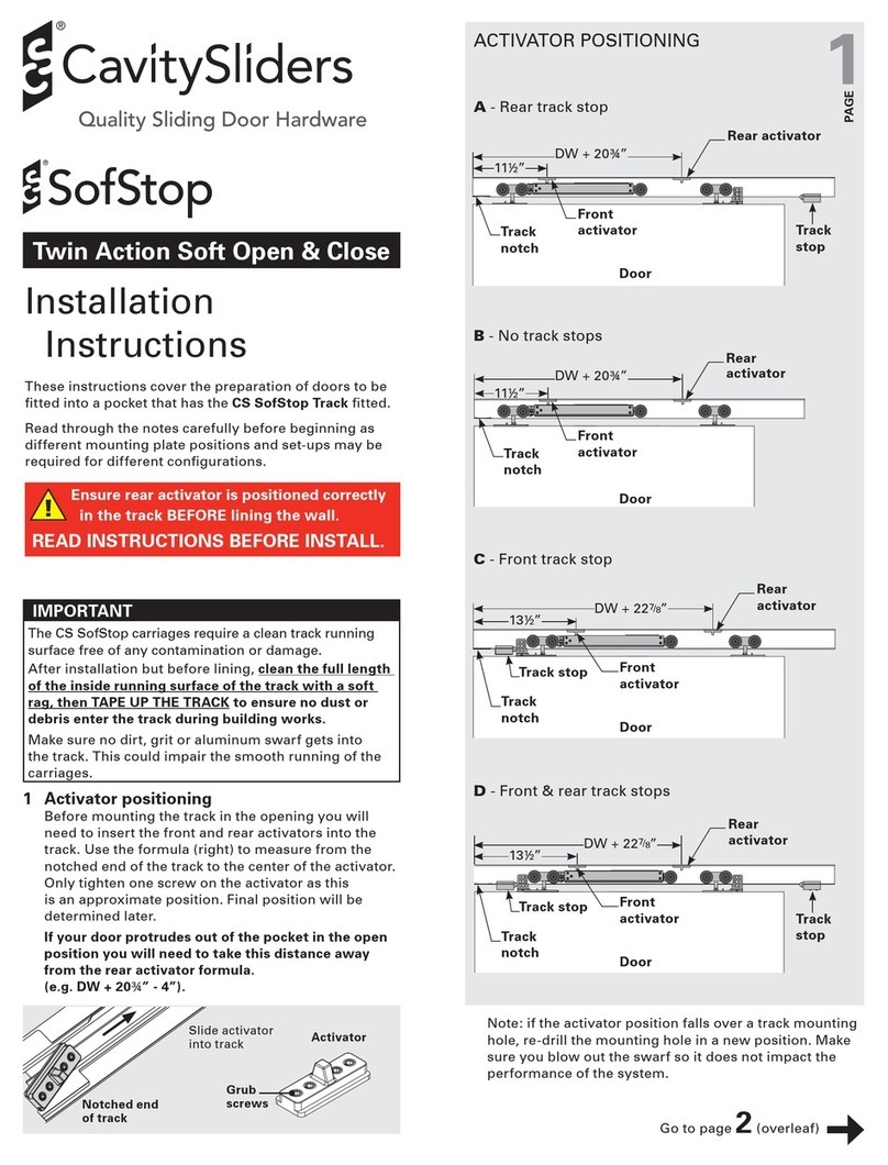 Cavity Sliders SofStop User manual