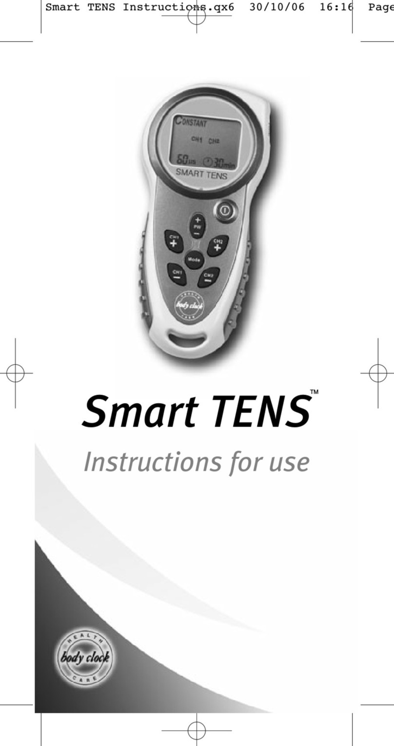Body Clock Smart TENS Instructions for use