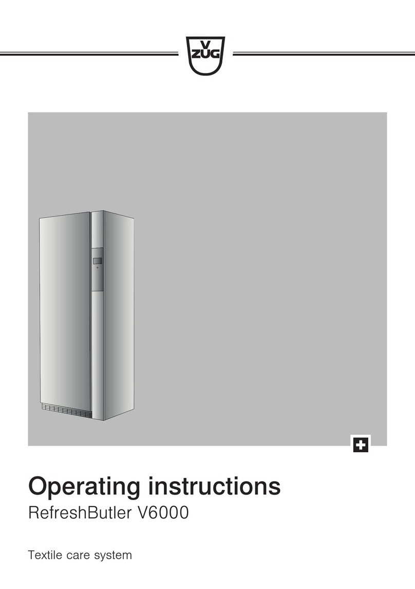 V-ZUG RefreshButler V6000 operating instructions