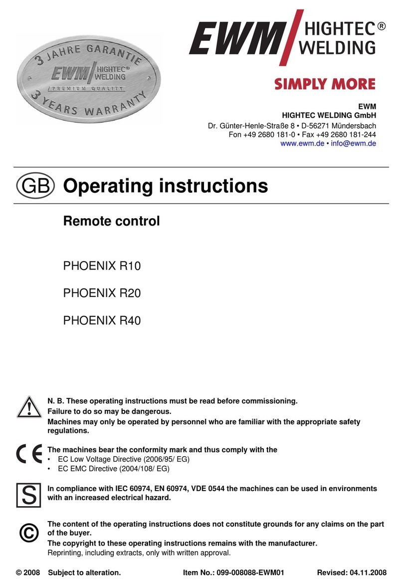 EWM HIGHTEC WELDING PHOENIX R10 operating instructions