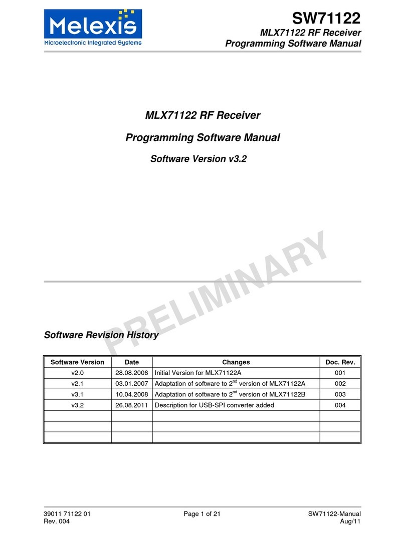 Melexis MLX71122 Programming Software Manual