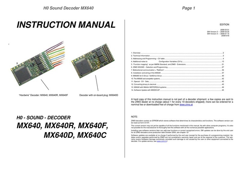 ZIMO MX640 Series instruction manual