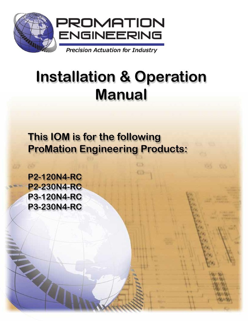 Promation Engineering P2-120N4-RC Installation & operation manual