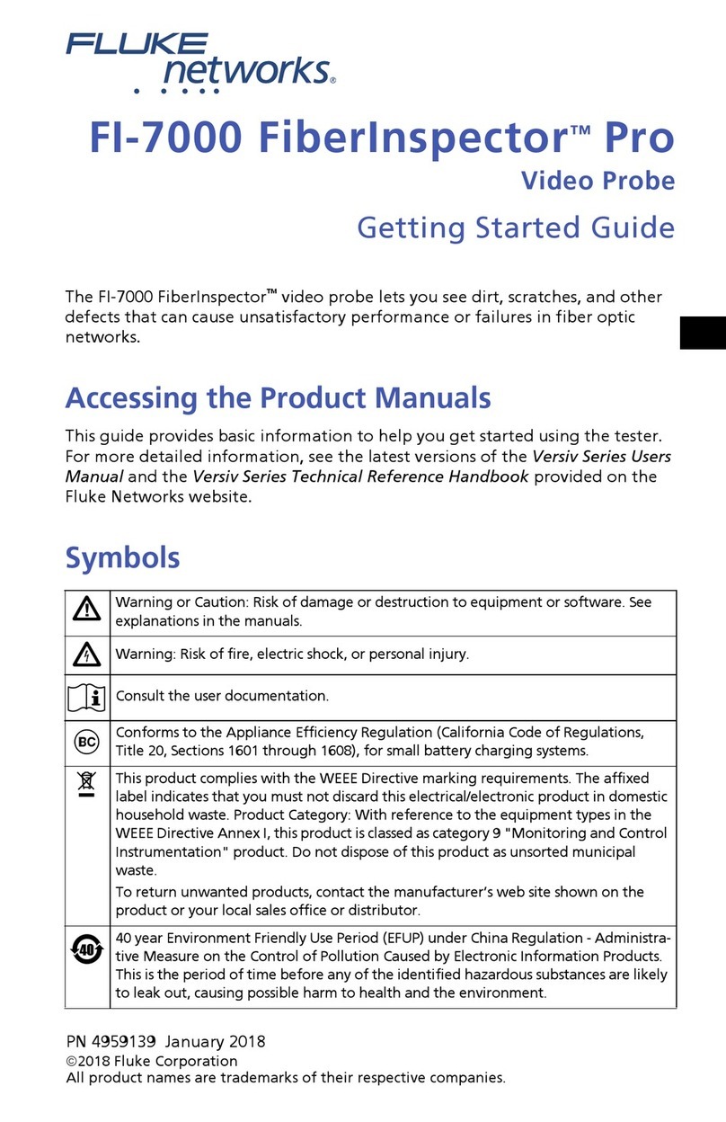 Fluke FiberInspector Pro FI-7000 User manual