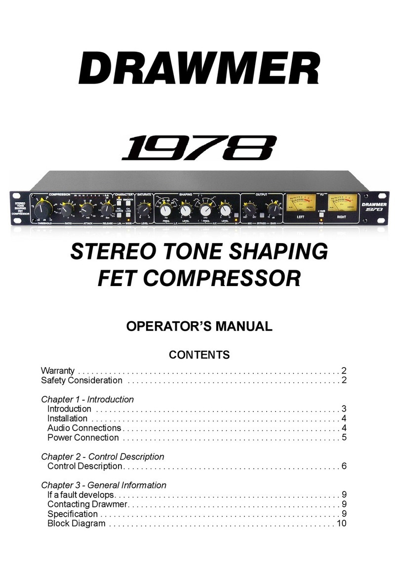 Drawmer 1978 Operator's manual
