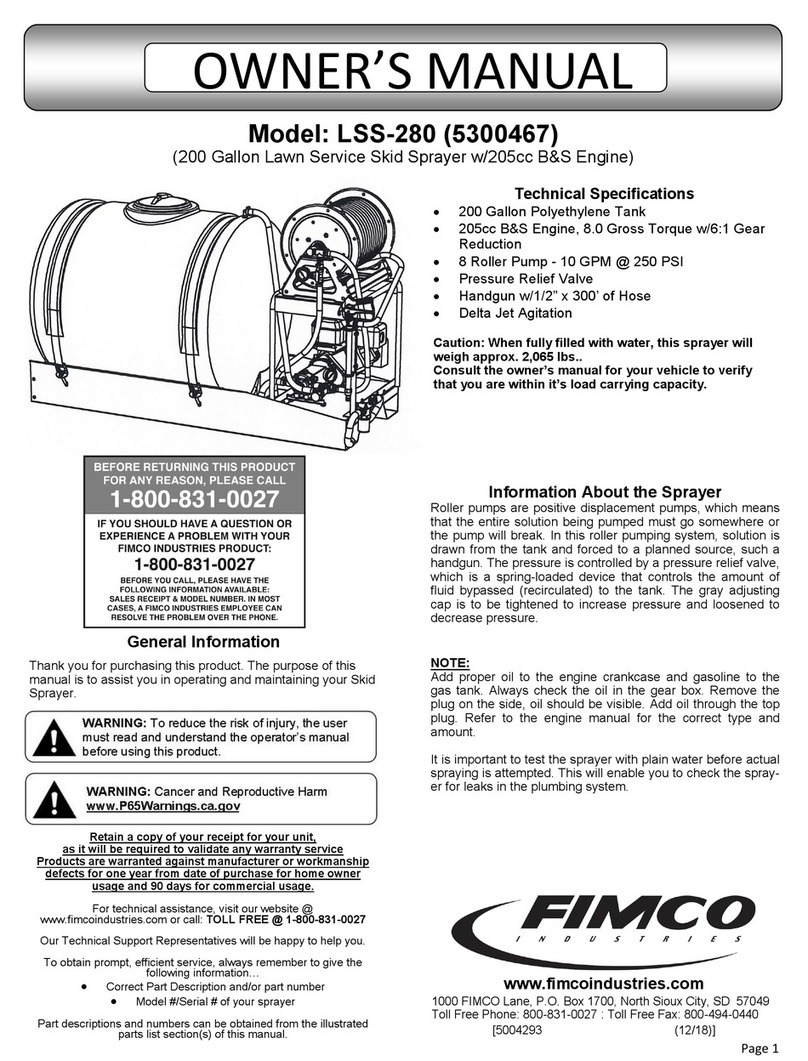 Fimco LSS-280 owner's manual