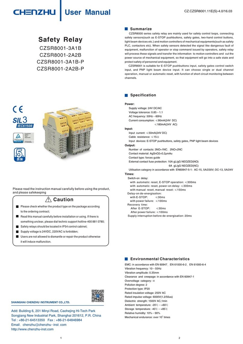 Chenzhu CZSR8001-3A1B user manual