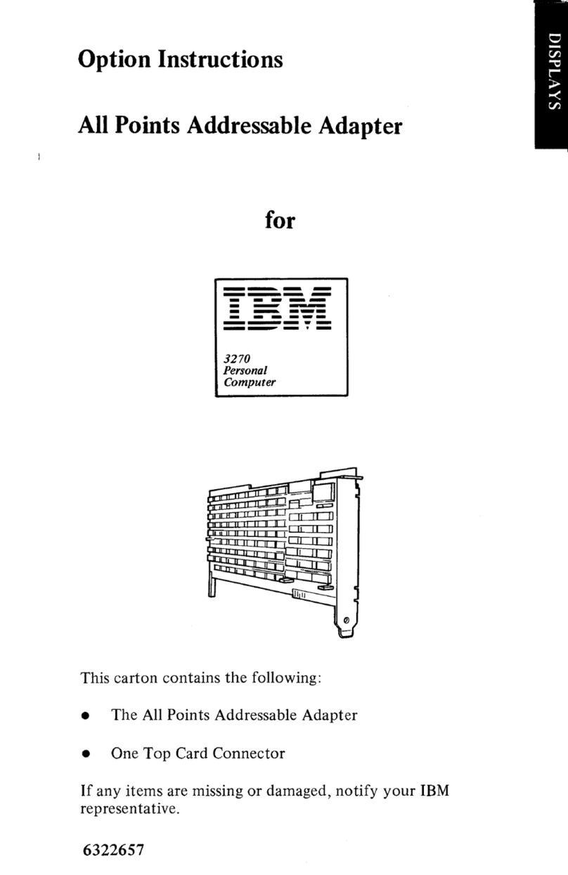 IBM 3270 User manual