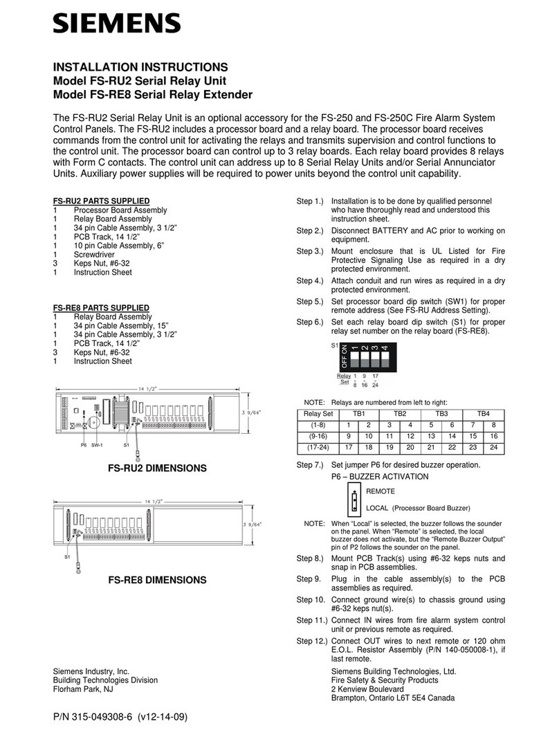 Siemens FS-RU2 Wiring diagram