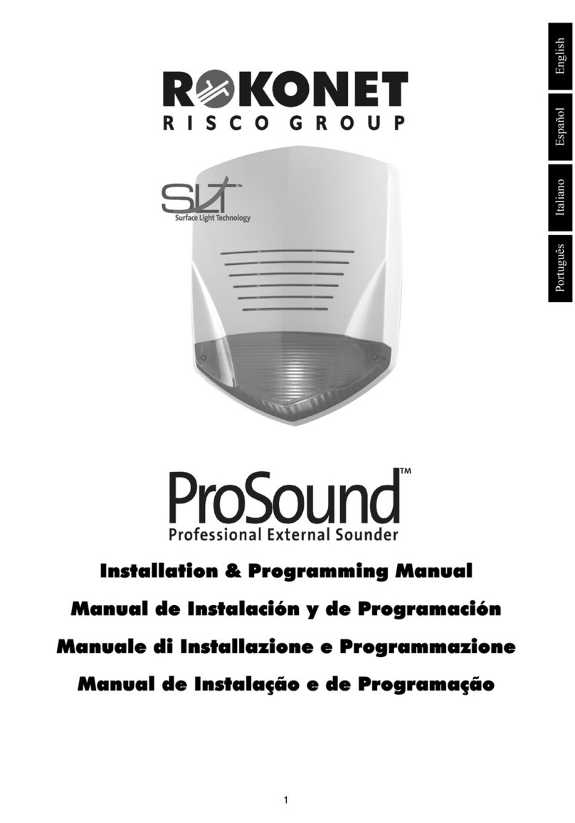 Risco Rokonet ProSound Installation & programming manual