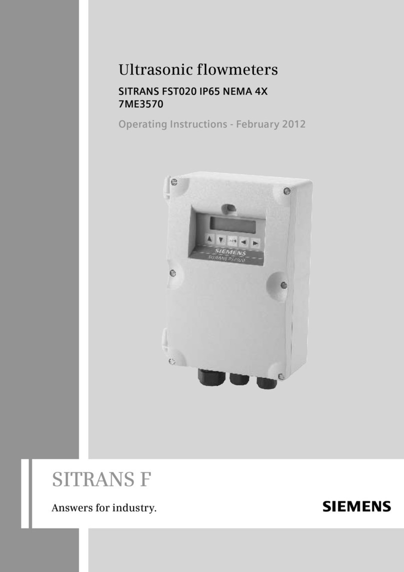 Siemens Sitrans F Series User manual