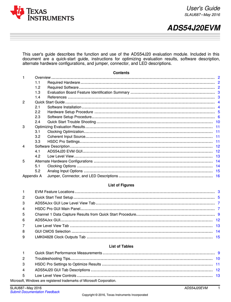 Texas Instruments ADS54J20EVM User manual