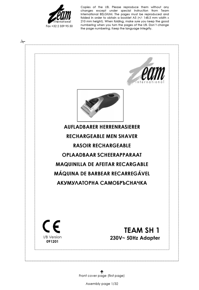 Team SH 1 operating instructions