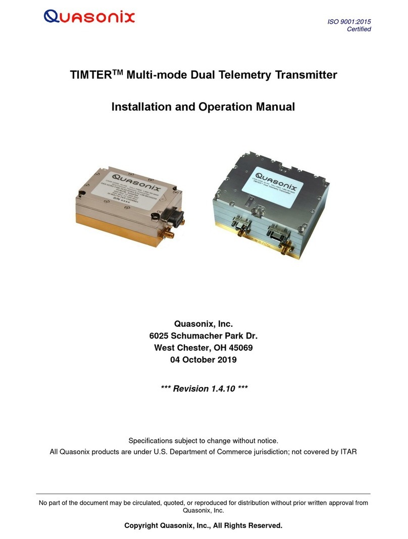 Quasonix TIMTER Installation and operation manual