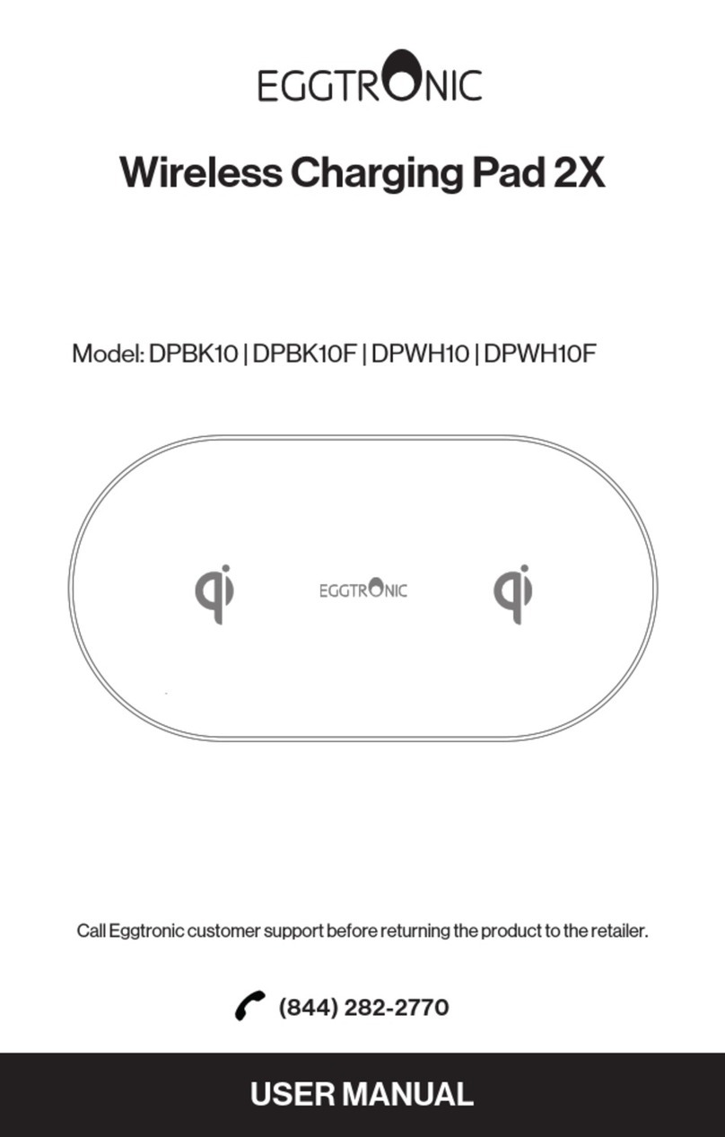 EggTronic Wireless Charging Pad 2X DPWH10 User manual