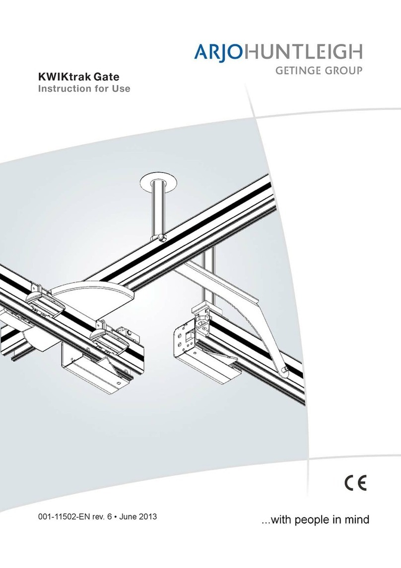 ARJO HUNTLEIGH Kwiktrak Gate Instructions for use