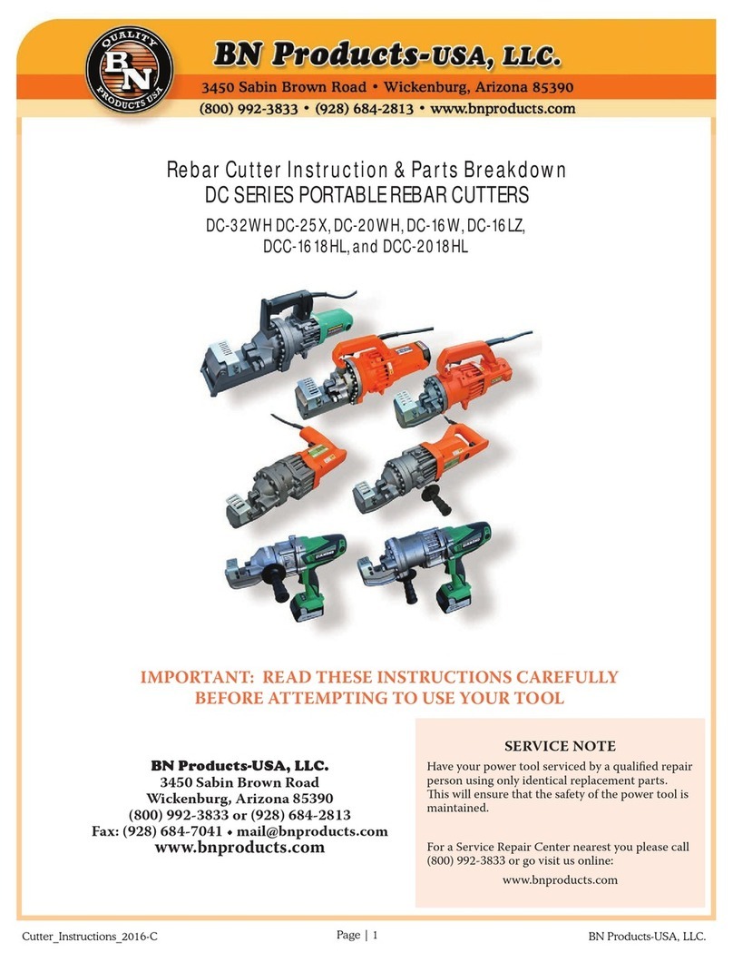 BN Products DC Series Instructions and parts
