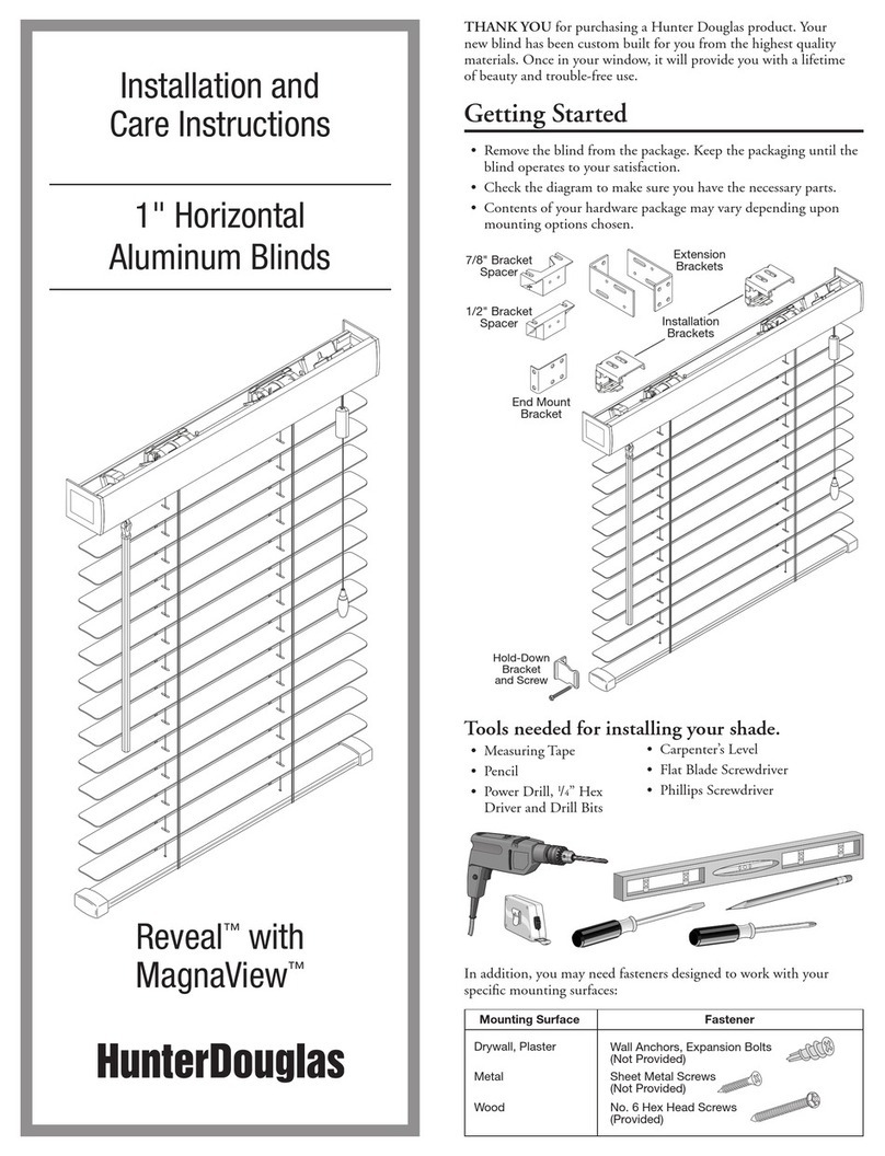 HunterDouglas Reveal with MagnaView Operation manual HunterDouglas Reveal with MagnaView Operation manual