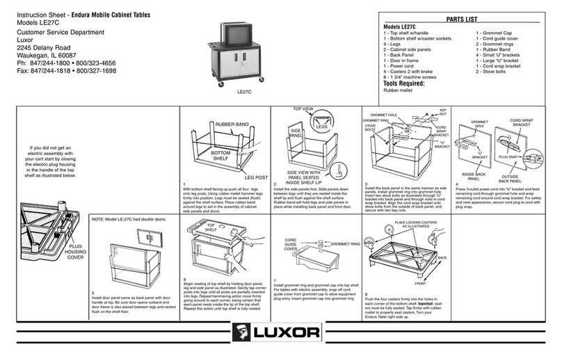 Luxor Endura LE27C instruction sheet