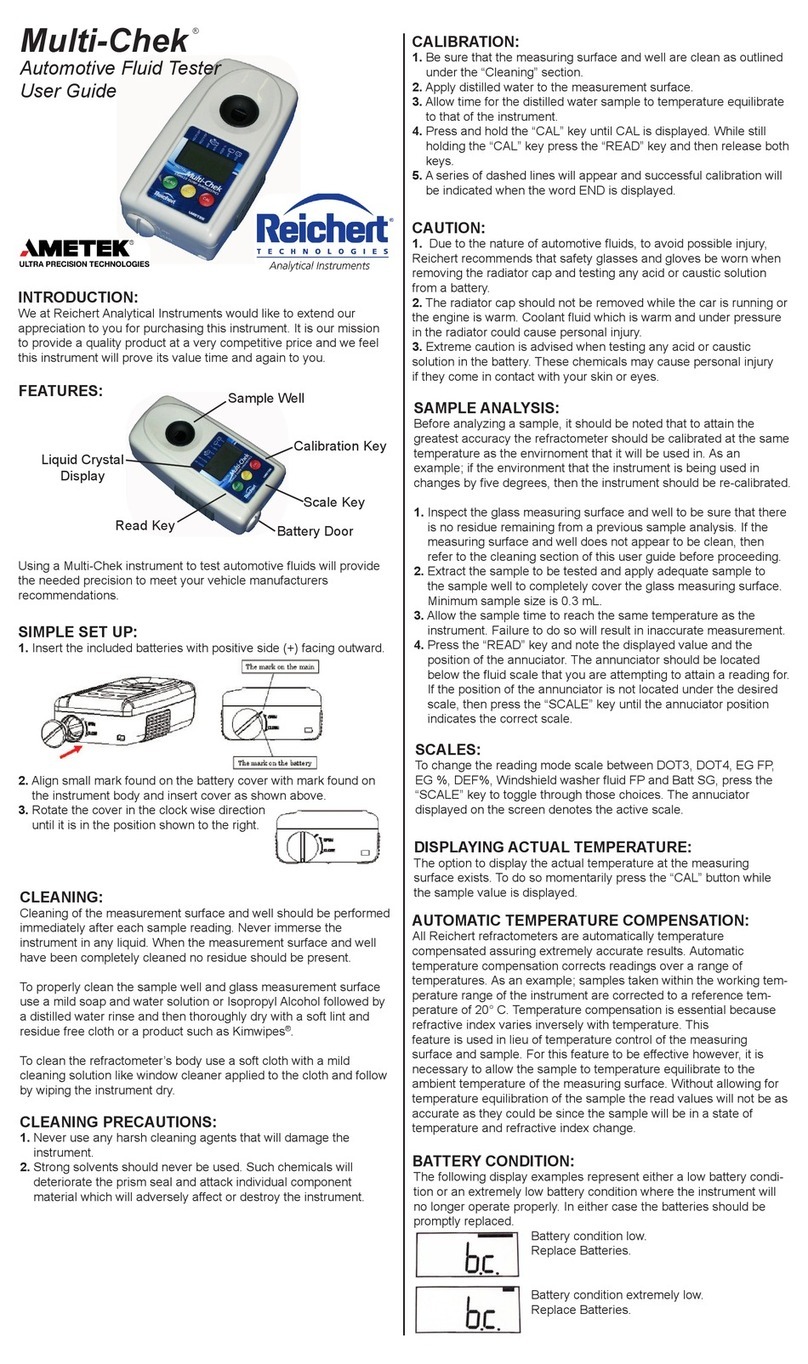 Reichert Technologies Ametek Multi-Chek User manual