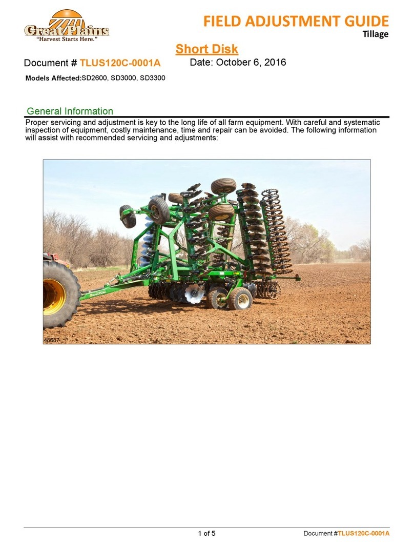GREAT PLAINS Short Disk SD2600 FIELD ADJUSTMENT GUIDE GREAT PLAINS Short Disk SD2600 FIELD ADJUSTMENT GUIDE