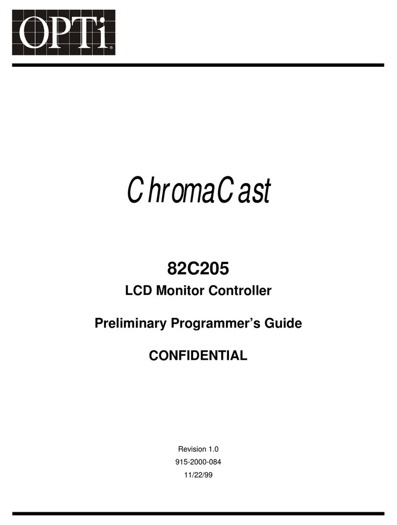 OPTi ChromaCast 82C205 Preliminary Programmer’s Guide