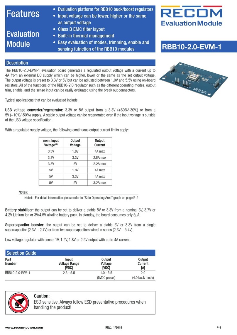 Recom RBB10-2.0-EVM-1 manual