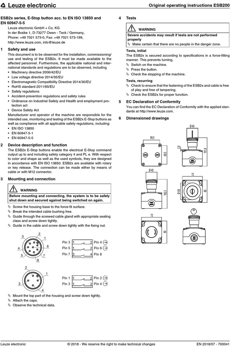 Leuze electronic ESB200 Series User manual Leuze electronic ESB200 Series User manual