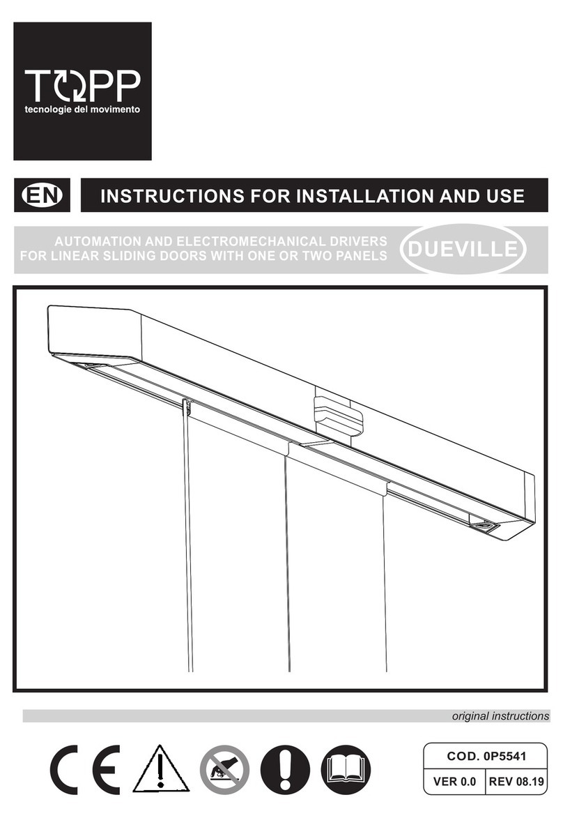 TOPP DUEVILLE Instructions for installation and use