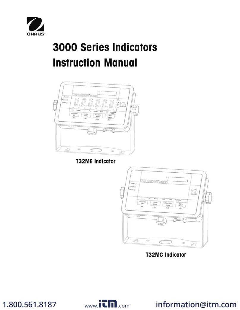 OHAUS Ranger 3000 Series instruction manual