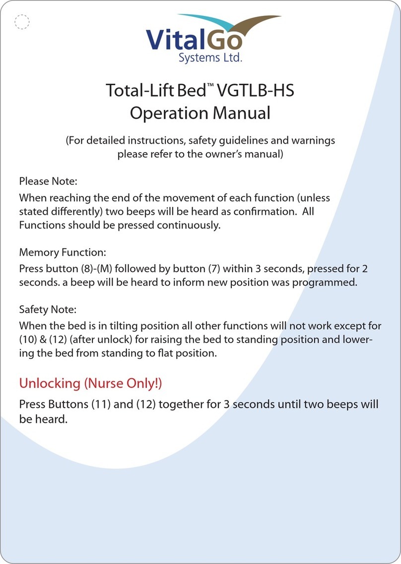 VitalGo Total-LiftBed VGTLB-HS Operation manual