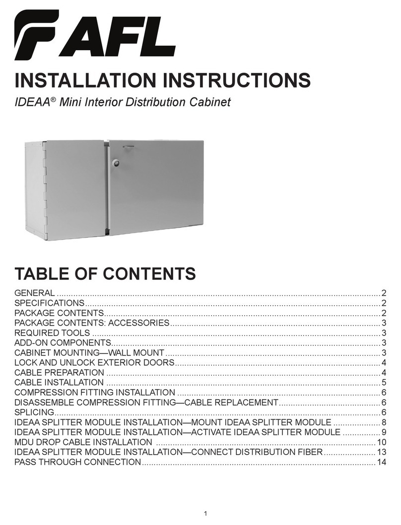 AFL IDEAA Mini Interior Distribution Cabinet installation instructions