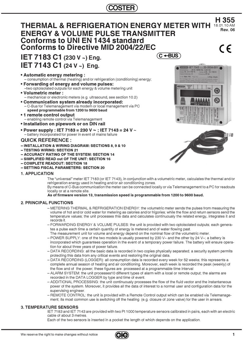 Coster IET 7143 C1 Wiring diagram Coster IET 7143 C1 Wiring diagram