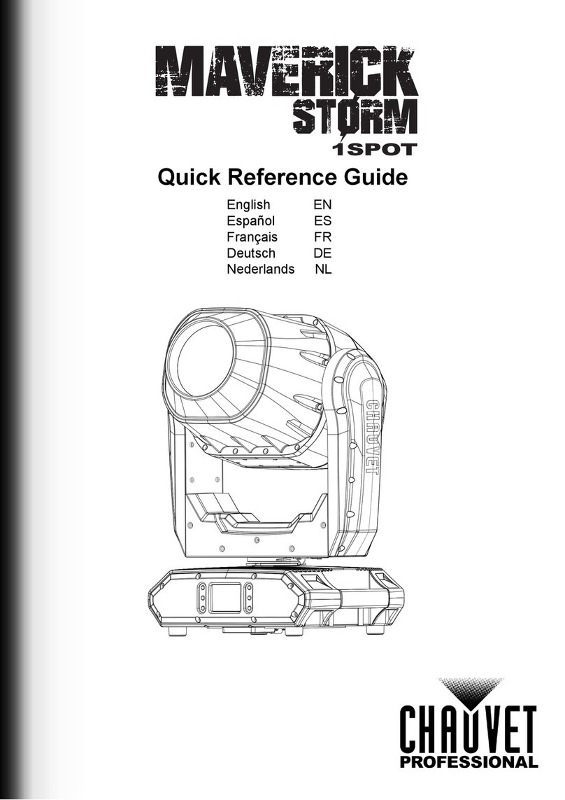 Chauvet Professional Maverick Strom 1 Spot Quick reference guide