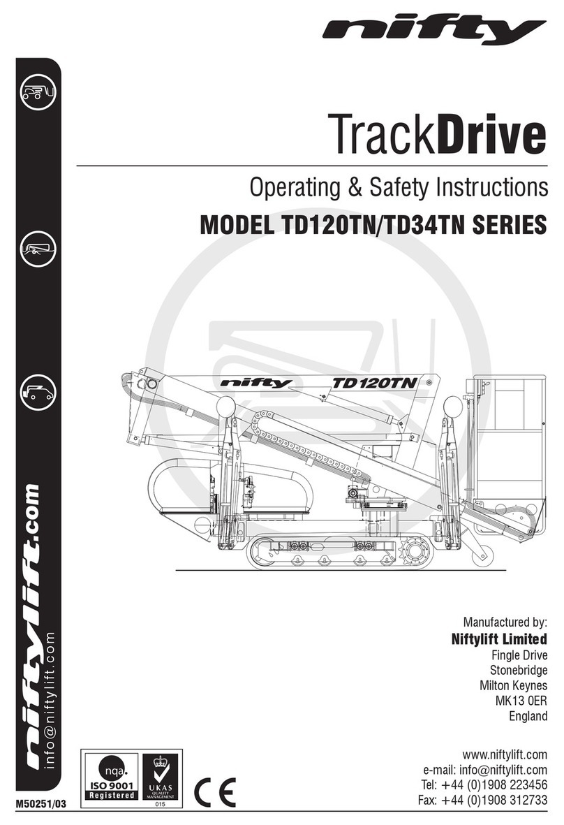 NIFTYLIFT TrackDrive TD120TN Series Operating/safety instructions NIFTYLIFT TrackDrive TD120TN Series Operating/safety instructions