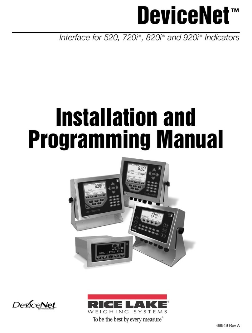 Rice Lake DeviceNet Series Assembly instructions