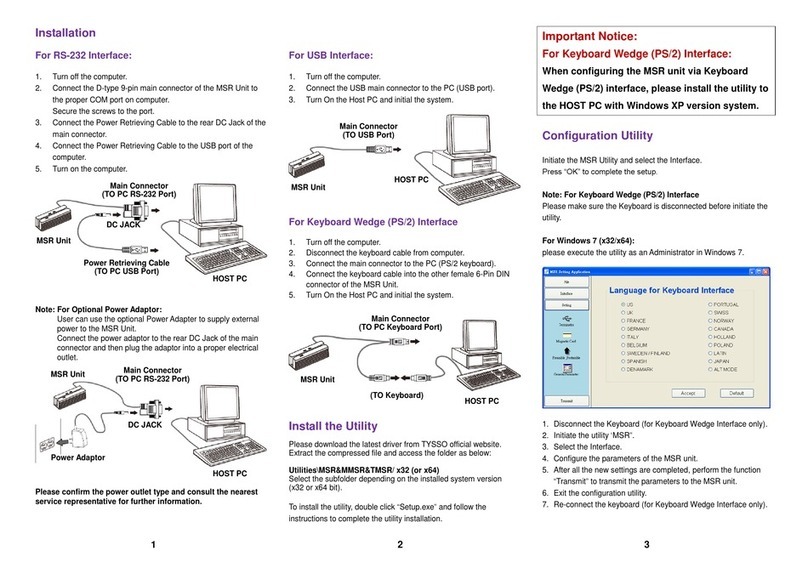 Tysso MSR Series user manual