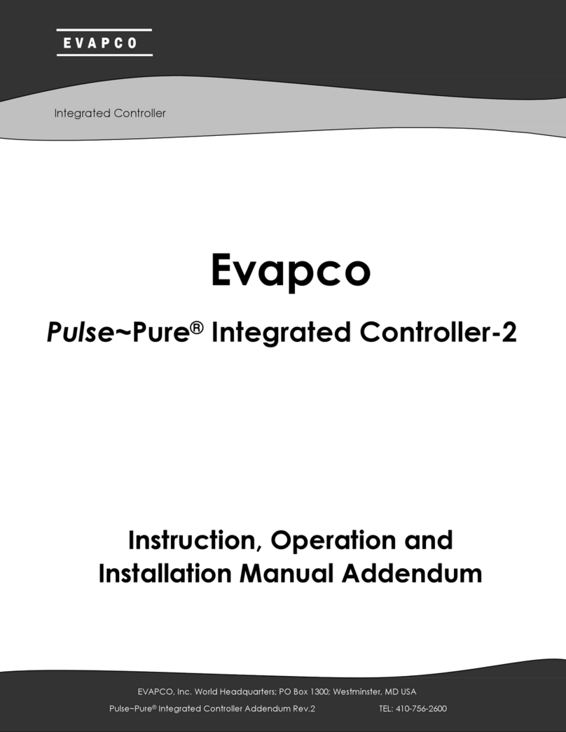 EVAPCO PulsePure Integrated Controller-2 Instruction, Operation and Installation Manual Addendum