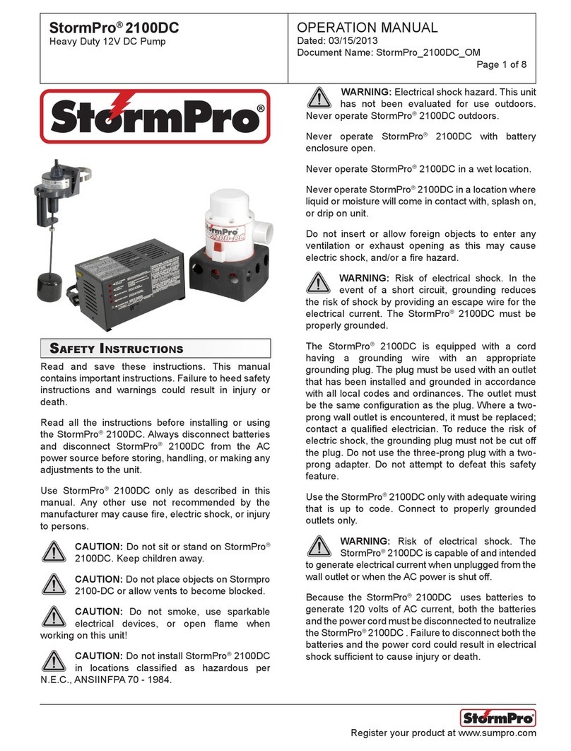 StormPro 2100DC Operation manual