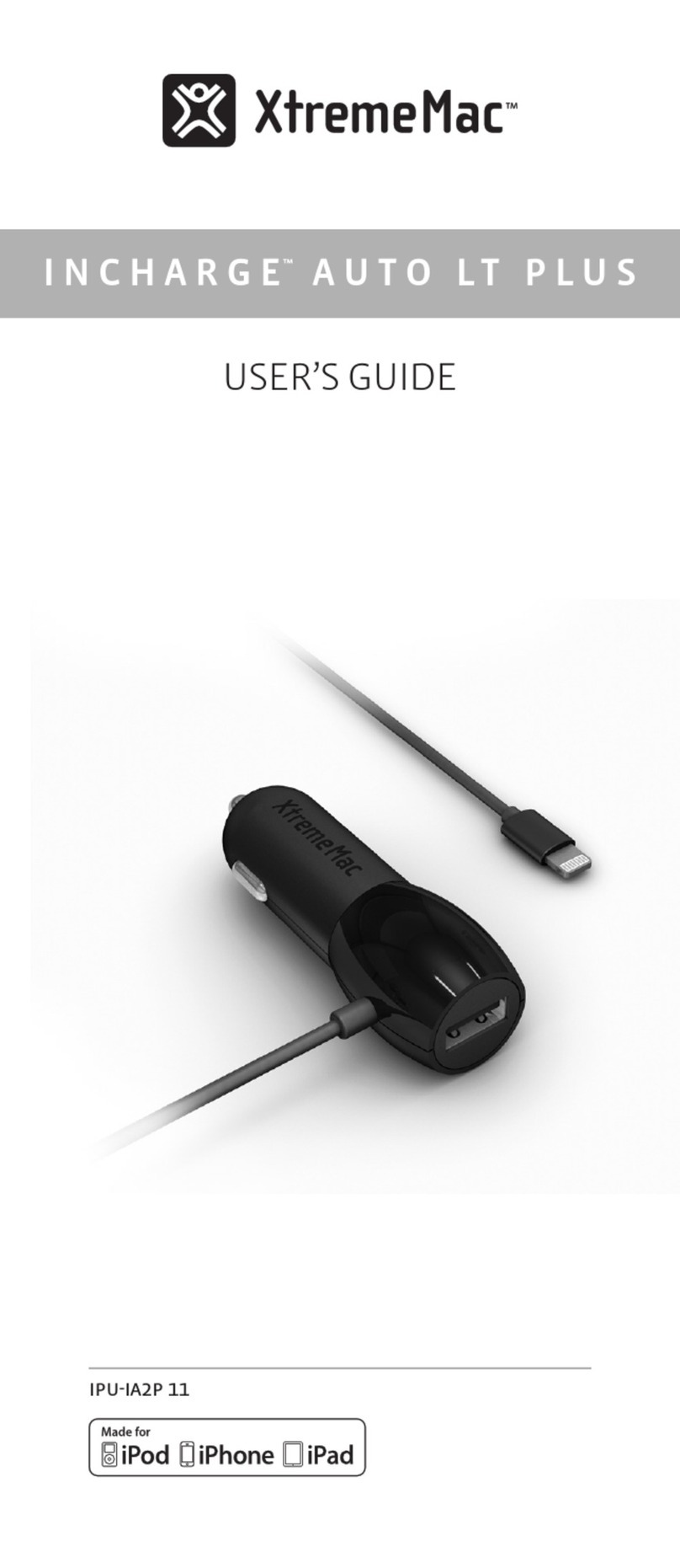 XtremeMac INCHARGE AUTO LT PLUS user guide