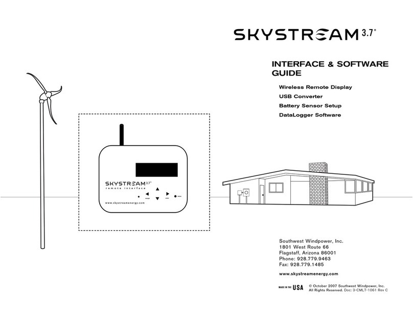 Southwest Windpower SkyStream 3.7 User manual