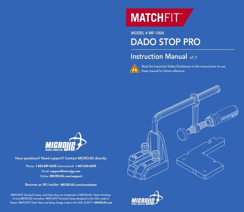 microjig MATCHFIT Dado Stop Pro MF-1004 instruction manual