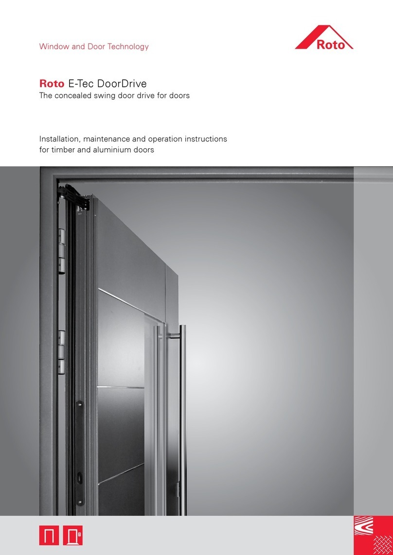 Roto E-Tec DoorDrive Installation, maintenance and operation instructions Roto E-Tec DoorDrive Installation, maintenance and operation instructions