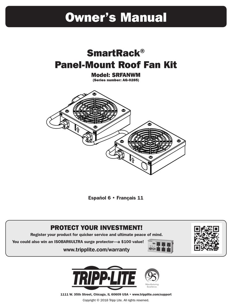 Tripp Lite SmartRack SRFANWM User manual Tripp Lite SmartRack SRFANWM User manual