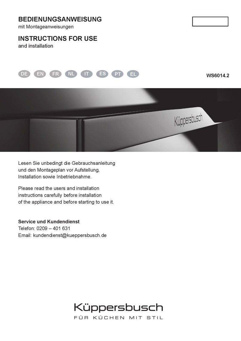 Kuppersbusch WS6014.2 Instructions for use and installation