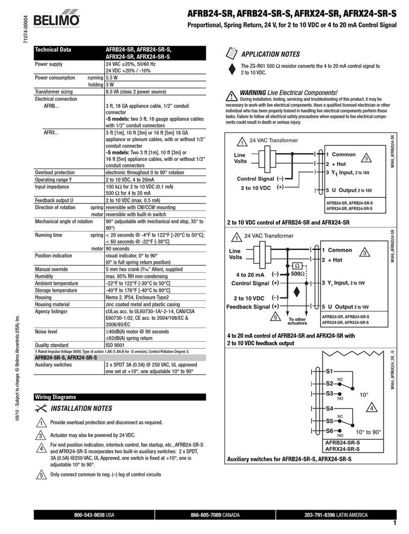 Belimo AFRB24-SR-S Instruction manual