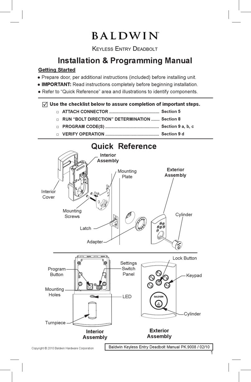 Baldwin 8252 Series Installation & programming manual