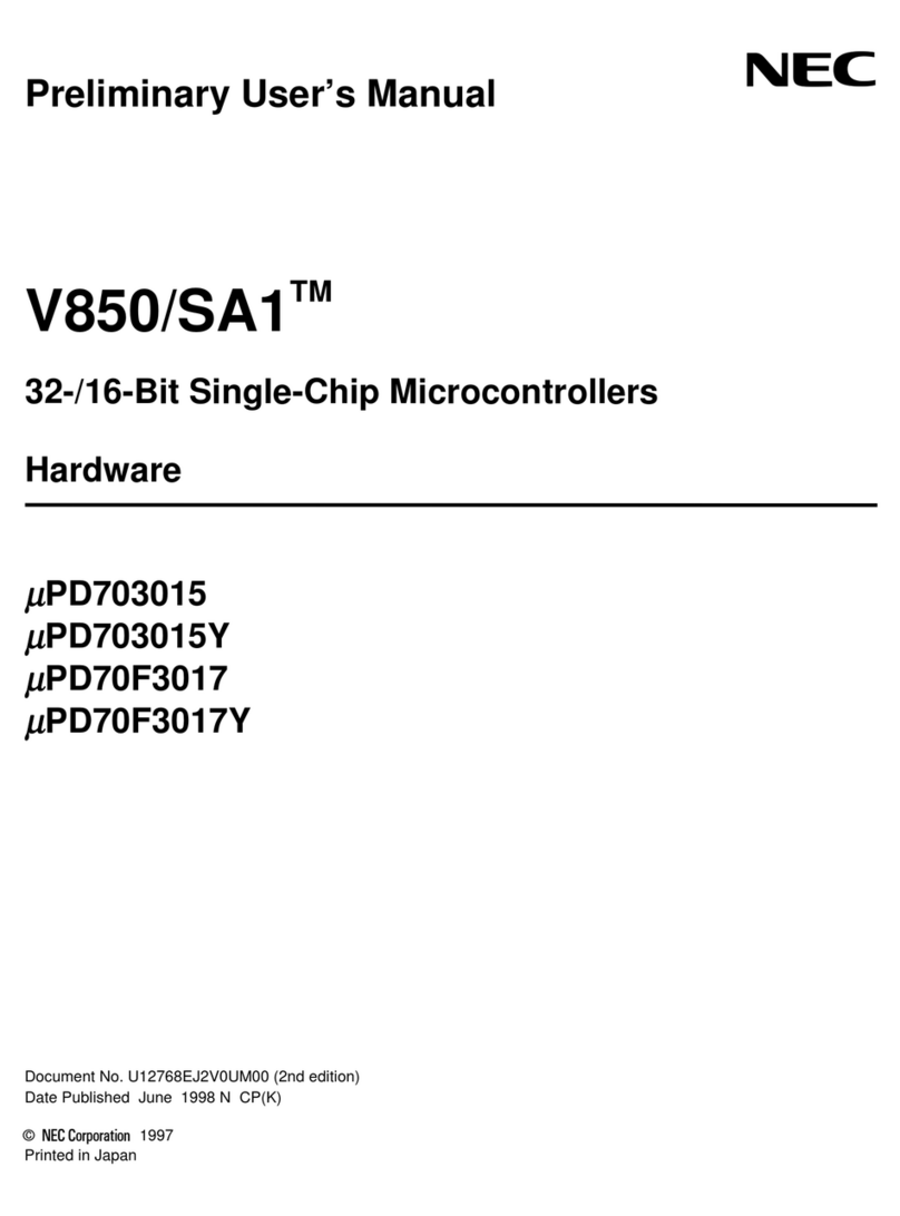 NEC V850/SA1 mPD703015 User manual