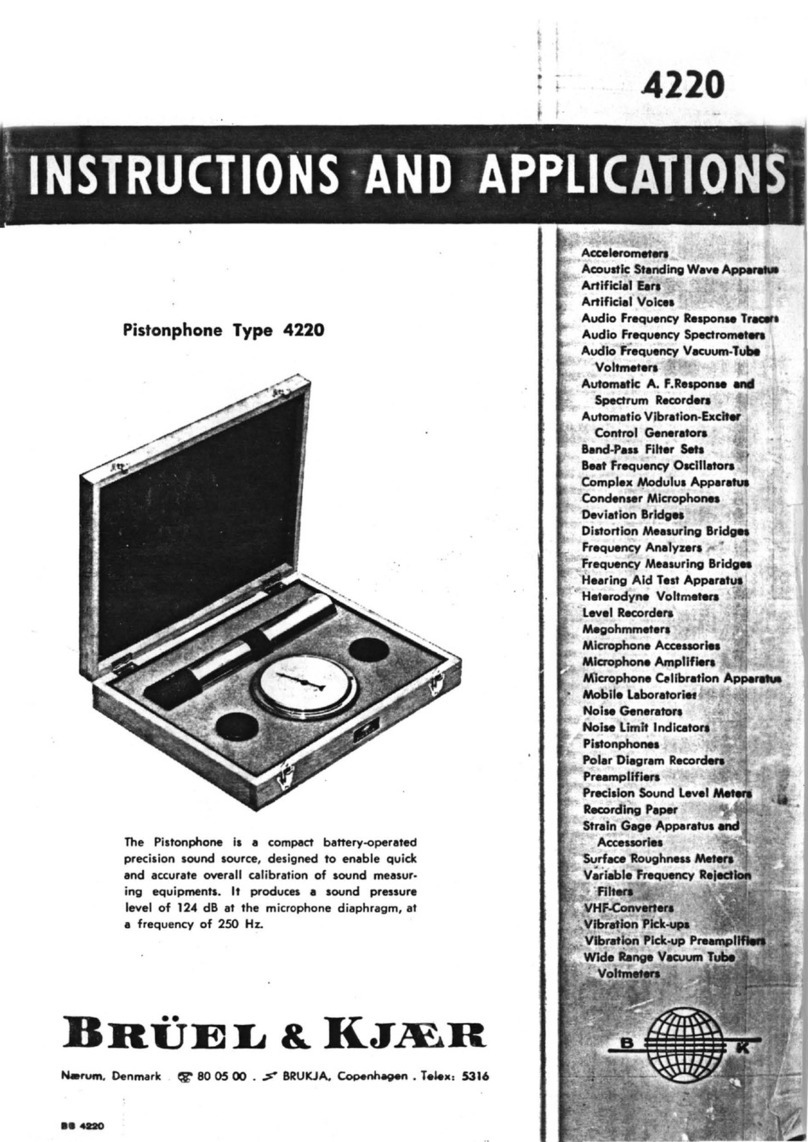 BRUEL & KJAER 4220 User guide